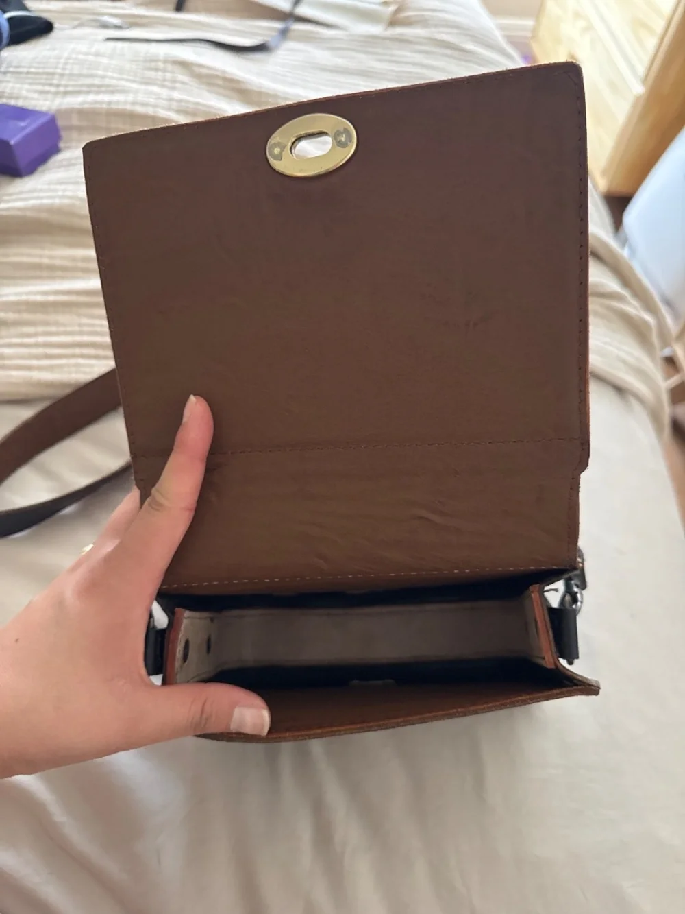 Black Leather bag from Mexico